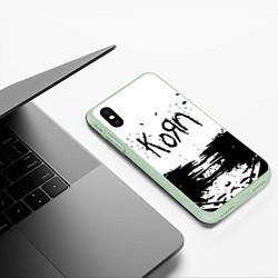 Чехол iPhone XS Max матовый Korn, цвет: 3D-салатовый — фото 2