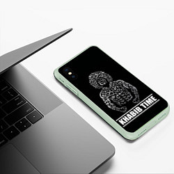 Чехол iPhone XS Max матовый ХАБИБ НУРМАГОМЕДОВ, цвет: 3D-салатовый — фото 2