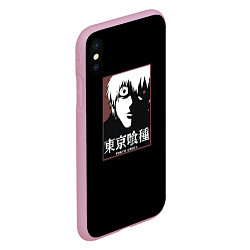 Чехол iPhone XS Max матовый Канеки, цвет: 3D-розовый — фото 2