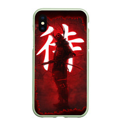 Чехол iPhone XS Max матовый NEON SAMURAI