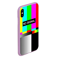 Чехол iPhone XS Max матовый NO SIGNAL, цвет: 3D-сиреневый — фото 2