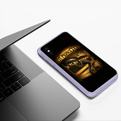 Чехол iPhone XS Max матовый Bendy And The Ink Machine, цвет: 3D-светло-сиреневый — фото 2