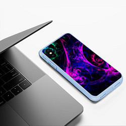 Чехол iPhone XS Max матовый GambaTR, цвет: 3D-голубой — фото 2