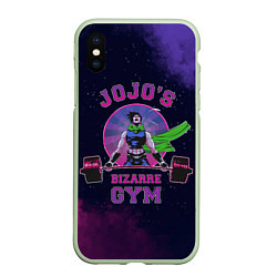 Чехол iPhone XS Max матовый JoJo’s Bizarre Adventure Gym, цвет: 3D-салатовый