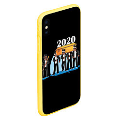 Чехол iPhone XS Max матовый 2020 не спасти, цвет: 3D-желтый — фото 2