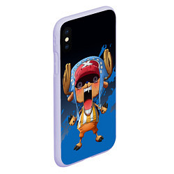 Чехол iPhone XS Max матовый One Piece Тони Чоппер, цвет: 3D-светло-сиреневый — фото 2