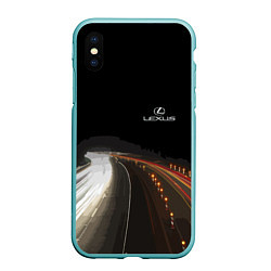 Чехол iPhone XS Max матовый Night route, цвет: 3D-мятный