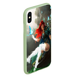 Чехол iPhone XS Max матовый Windranger Dota, цвет: 3D-салатовый — фото 2