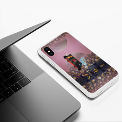 Чехол iPhone XS Max матовый AbstractWalking, цвет: 3D-белый — фото 2
