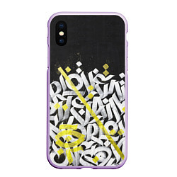 Чехол iPhone XS Max матовый GRAFFITY, цвет: 3D-сиреневый