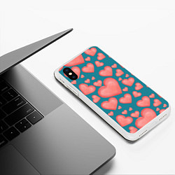 Чехол iPhone XS Max матовый Любовь, цвет: 3D-белый — фото 2