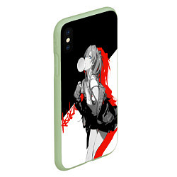 Чехол iPhone XS Max матовый Asuka Langley Evangelion, цвет: 3D-салатовый — фото 2