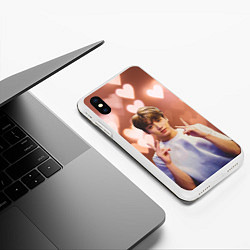 Чехол iPhone XS Max матовый JUNGKOOK BTS, цвет: 3D-белый — фото 2