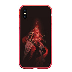 Чехол iPhone XS Max матовый Lord Grim, цвет: 3D-красный