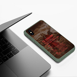 Чехол iPhone XS Max матовый ВЕДЫ, цвет: 3D-темно-зеленый — фото 2