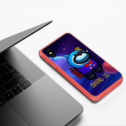 Чехол iPhone XS Max матовый Among Us, цвет: 3D-красный — фото 2