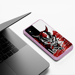 Чехол iPhone XS Max матовый Самурай Samurai, цвет: 3D-сиреневый — фото 2