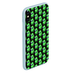 Чехол iPhone XS Max матовый Among Us Crocodile, цвет: 3D-голубой — фото 2