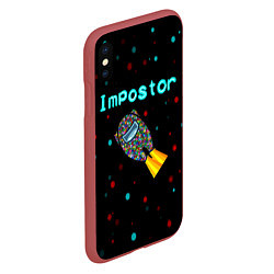 Чехол iPhone XS Max матовый Impostor, цвет: 3D-красный — фото 2