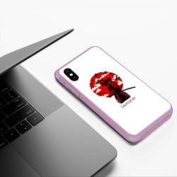 Чехол iPhone XS Max матовый Samurai, цвет: 3D-сиреневый — фото 2