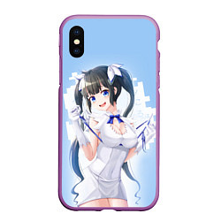 Чехол iPhone XS Max матовый Hestia, цвет: 3D-фиолетовый