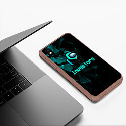 Чехол iPhone XS Max матовый Among Us Investors, цвет: 3D-коричневый — фото 2