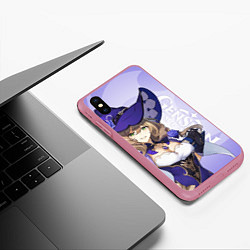 Чехол iPhone XS Max матовый GENSHIN IMPACT, ЛИЗА, цвет: 3D-малиновый — фото 2