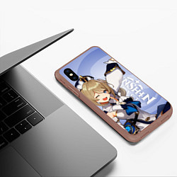 Чехол iPhone XS Max матовый GENSHIN IMPACT, БАРБАРА,, цвет: 3D-коричневый — фото 2