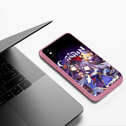 Чехол iPhone XS Max матовый GENSHIN IMPACT, цвет: 3D-малиновый — фото 2