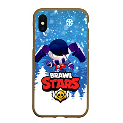 Чехол iPhone XS Max матовый Brawl Stars Эдгар