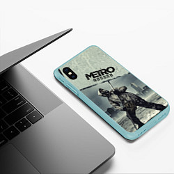 Чехол iPhone XS Max матовый Metro Exodus, цвет: 3D-мятный — фото 2