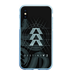 Чехол iPhone XS Max матовый DESTINY, HUNTER, цвет: 3D-голубой