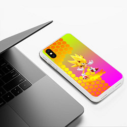 Чехол iPhone XS Max матовый SONIC, цвет: 3D-белый — фото 2
