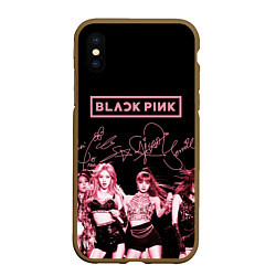 Чехол iPhone XS Max матовый BLACKPINK, цвет: 3D-коричневый