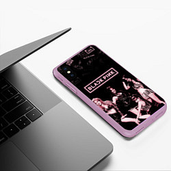 Чехол iPhone XS Max матовый BLACKPINK, цвет: 3D-сиреневый — фото 2