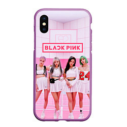 Чехол iPhone XS Max матовый BLACKPINK, цвет: 3D-фиолетовый