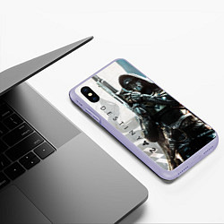 Чехол iPhone XS Max матовый DESTINY, HUNTER, цвет: 3D-светло-сиреневый — фото 2