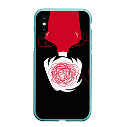 Чехол iPhone XS Max матовый Любовь, цвет: 3D-мятный