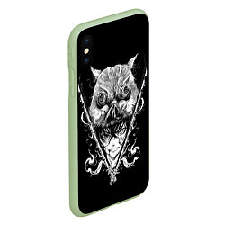 Чехол iPhone XS Max матовый Клинок рассекающий демонов Ино, цвет: 3D-салатовый — фото 2
