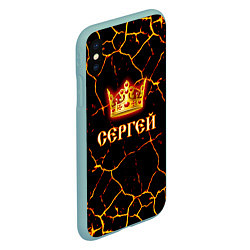 Чехол iPhone XS Max матовый Сергей, цвет: 3D-мятный — фото 2