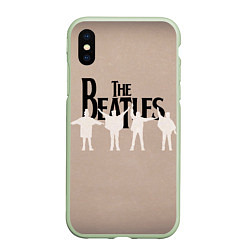 Чехол iPhone XS Max матовый The Beatles, цвет: 3D-салатовый