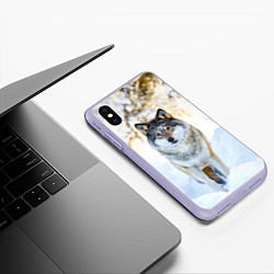 Чехол iPhone XS Max матовый Я зимой, цвет: 3D-светло-сиреневый — фото 2