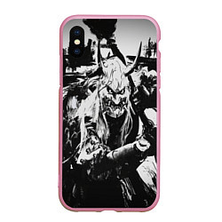 Чехол iPhone XS Max матовый Samurai Ghost of Tsushima, цвет: 3D-розовый