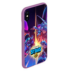 Чехол iPhone XS Max матовый Starr Force - Brawl Stars, цвет: 3D-фиолетовый — фото 2