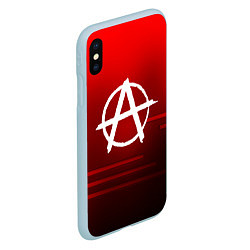 Чехол iPhone XS Max матовый АНАРХИЯ ANARCHY, цвет: 3D-голубой — фото 2