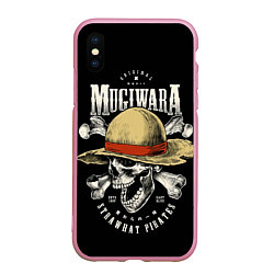 Чехол iPhone XS Max матовый MUGIWARA ONE PIECE, цвет: 3D-розовый