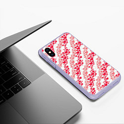 Чехол iPhone XS Max матовый Волны Любви, цвет: 3D-светло-сиреневый — фото 2