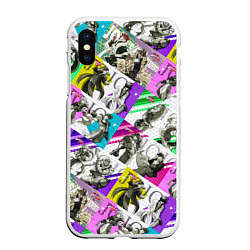 Чехол iPhone XS Max матовый JoJo’s Bizarre Adventure, цвет: 3D-белый