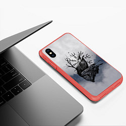 Чехол iPhone XS Max матовый Русь, цвет: 3D-красный — фото 2