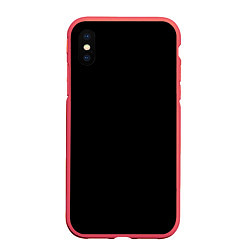 Чехол iPhone XS Max матовый ЧЁРНАЯ МАСКА, цвет: 3D-красный
